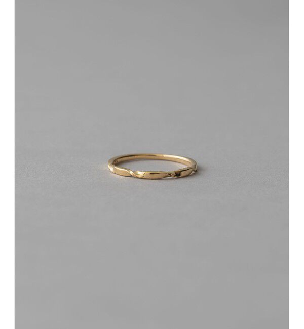 ete「[レイヤード] K18YG ツイスト リング」|リング|イエローゴールド
