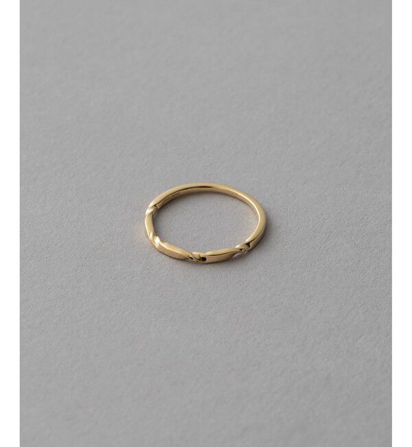 ete「[レイヤード] K18YG ツイスト リング」|リング|