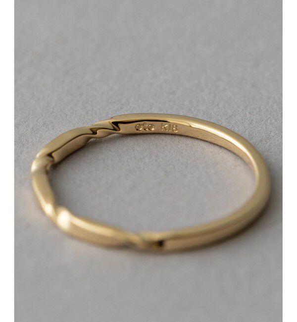 ete「[レイヤード] K18YG ツイスト リング」|リング|