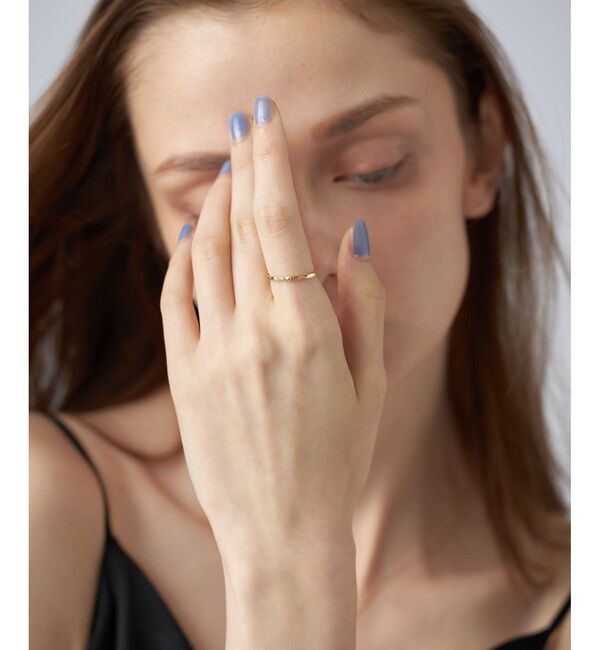 ete「[レイヤード] K18YG ツイスト リング」|リング|