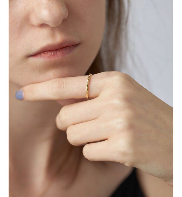 ete「[レイヤード] K18YG ツイスト リング」|リング|