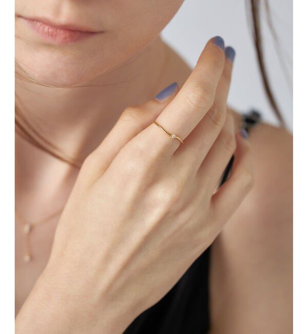 ete「[レイヤード] K18YG ダイヤモンド リング」|リング|