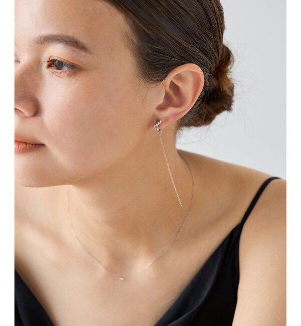 ete「チェーン ビジュー イヤリング」|イヤリング|