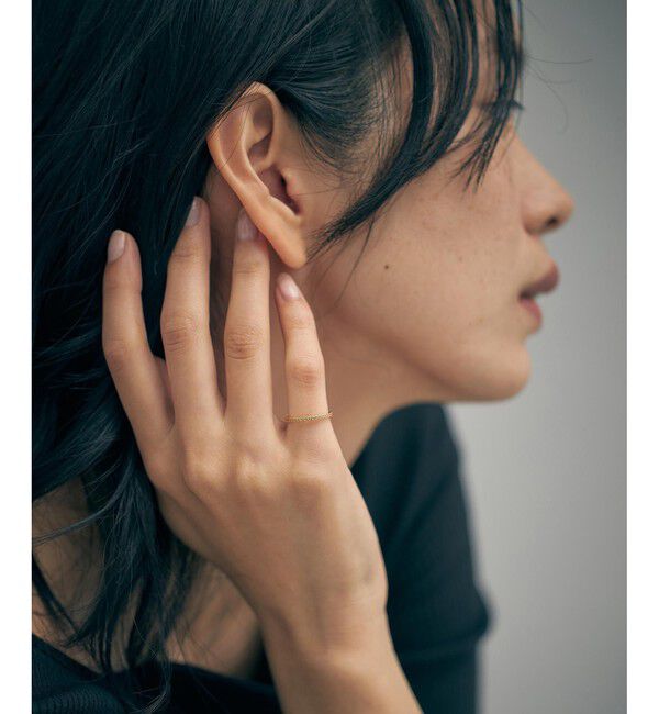 Jouete「K10YG ピンキーリング ブラウンダイヤモンド」|リング|