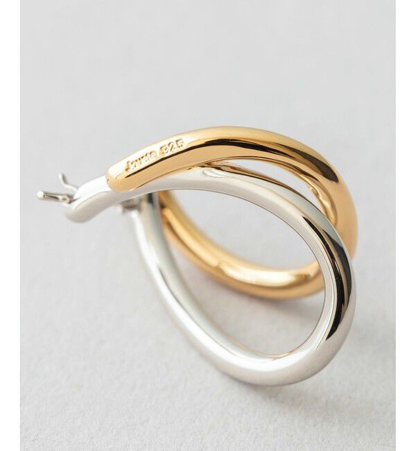 Jouete「サークルピアス ティアドロップ コンビカラー」|ピアス|