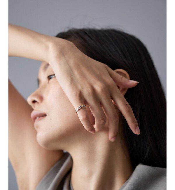 Jouete「[フォークピンキー] リング ツイスト コンビカラー」|リング|