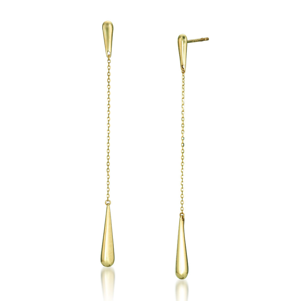 STAR JEWELRY「DROP CHAIN PIERCED EARRINGS」|ピアス|イエローゴールド