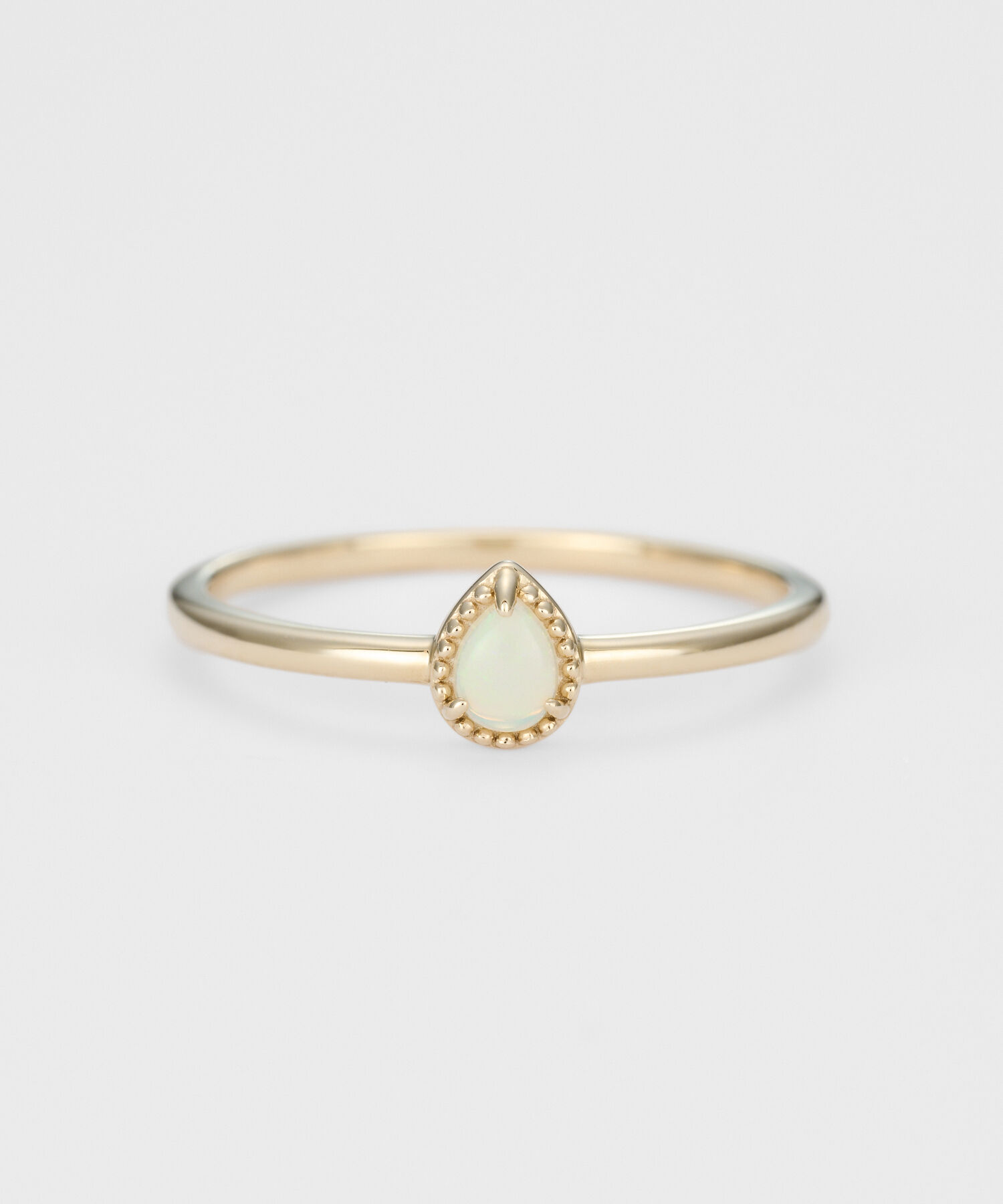agete「K5オパールリング」|リング|ホワイト