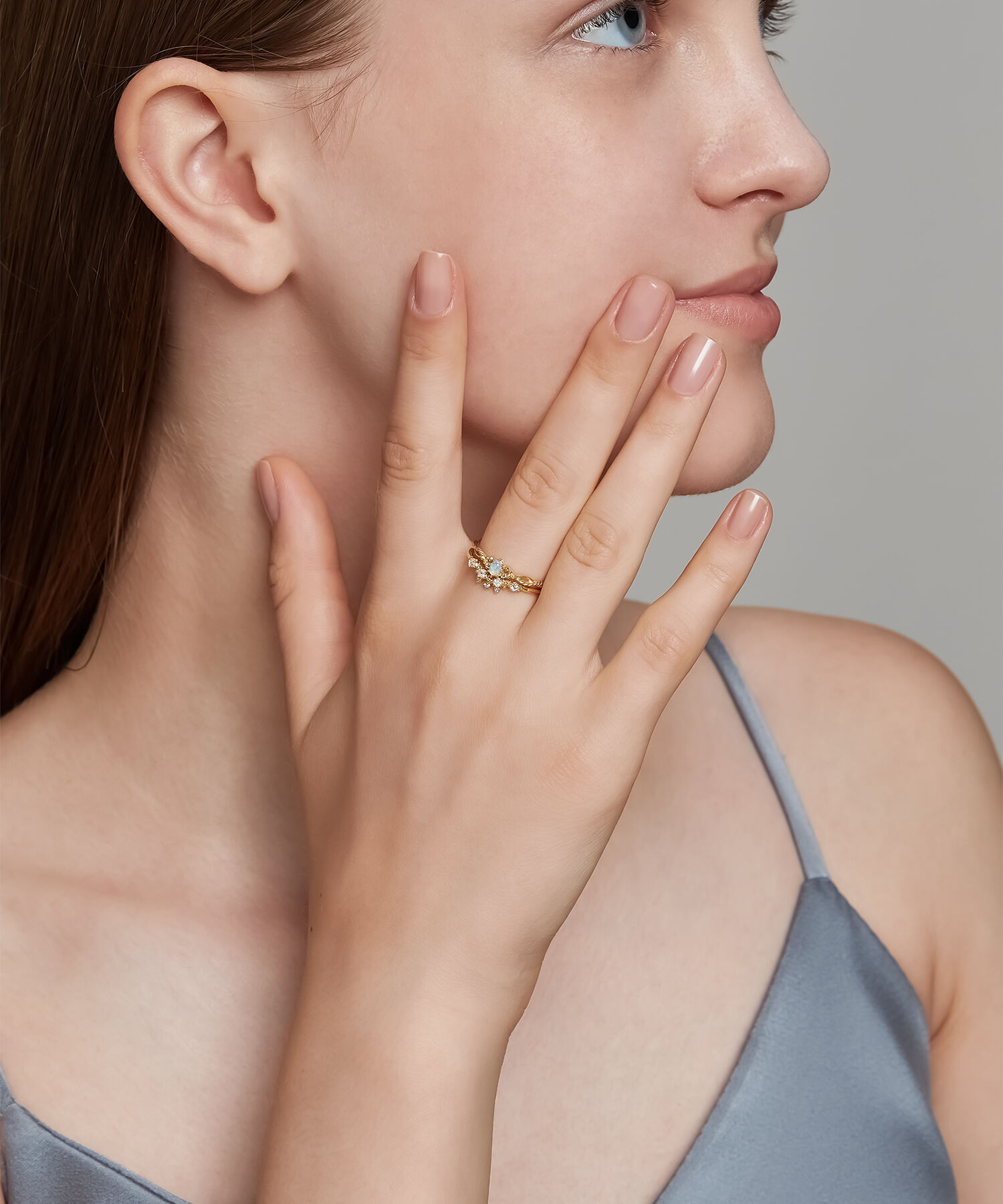 NOJESS「【Pocket Ring】K10ラブラドライト／ダイヤモンドリング」|リング|