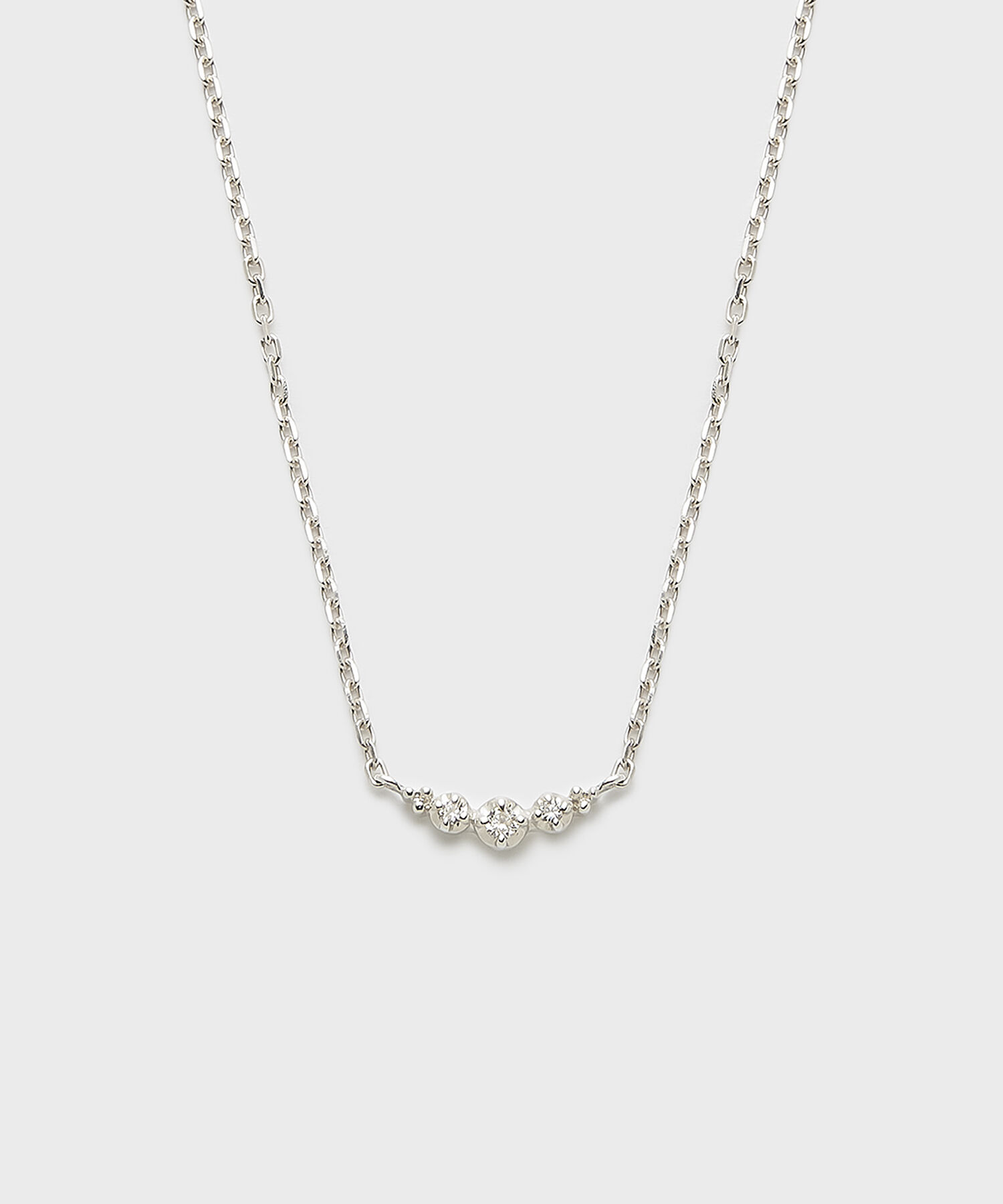 NOJESS「シルバーダイヤモンドネックレス」|ネックレス|シルバー