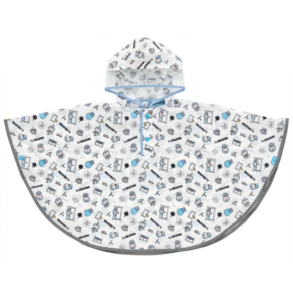 BACKYARD FAMILY「こども レイン ポンチョ 通販 キッズ こども用 子供用 身長 80～100cm 収納袋付き」|その他ベビー用品|ブルー1