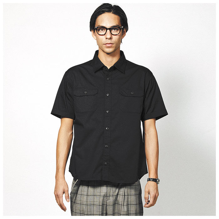 BACKYARD FAMILY「ユナイテッドアスレ ワークシャツ 通販 半袖 アメカジ シャツ メンズ おしゃれ 作業着 シンプル」|シャツ・ブラウス|