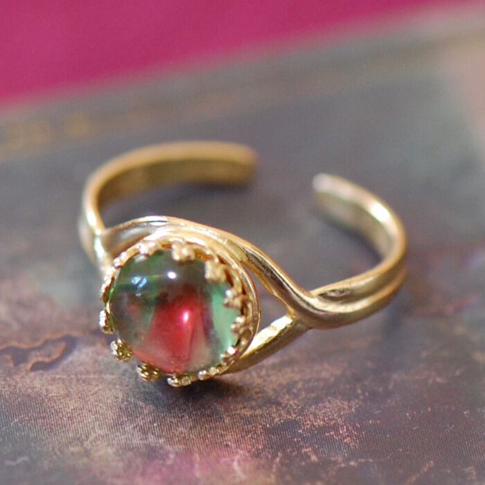 BACKYARD FAMILY「指輪 フリーサイズ 通販 リング 真鍮製 ガラスビーズ ヴィンテージビーズ 重ね付け ９号～15号」|その他|