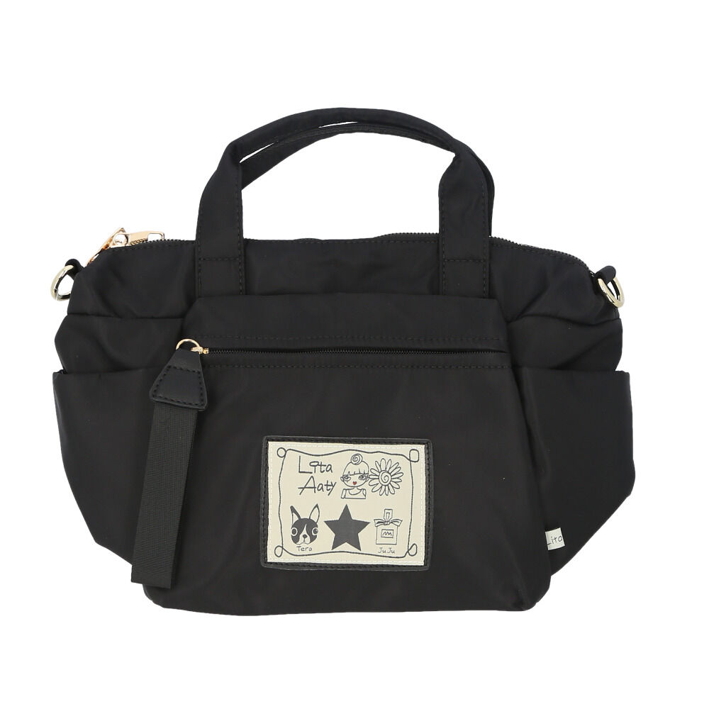 BACKYARD FAMILY「ショルダーバッグ レディース ナイロン 通販 Lyre バッグ ハンドバッグ ショルダーバック」|ショルダー・メッセンジャー|ブラック3