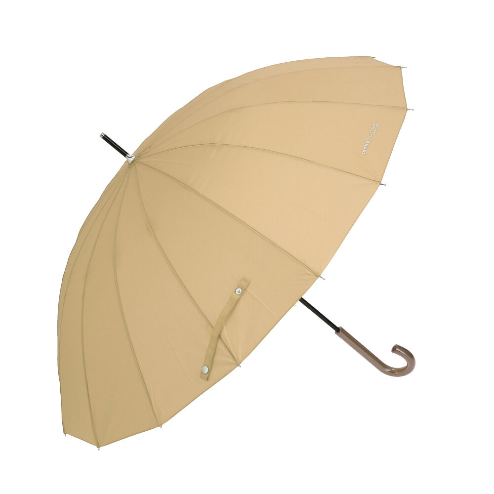 BACKYARD FAMILY「傘 16本骨 グラスファイバー 通販 雨傘 長傘 レディース メンズ 55cm 55センチ 55」|傘|ベージュ1