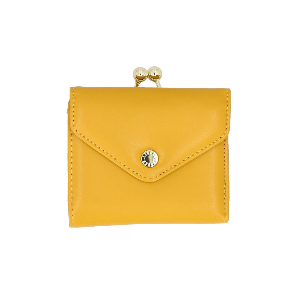 Legato Largo「Legato Largo 財布 LJ-F3352 通販 レガートラルゴ 二つ折り財布 がま口財布」|財布|イエロー1