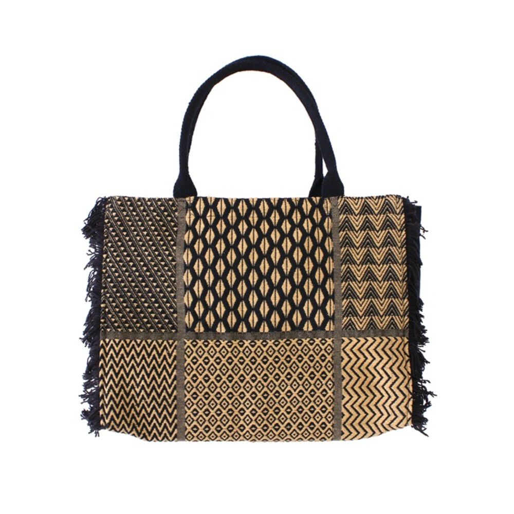 BACKYARD FAMILY「トートバッグ 肩掛け 大容量 通販 トートバック トート 手提げ 旅行バッグ スクエアトート」|トートバッグ|ブラック1