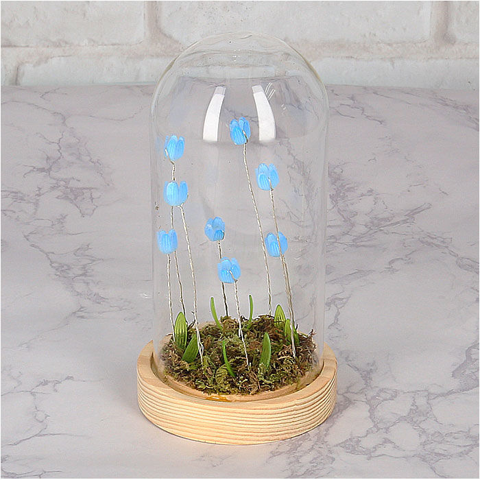 BACKYARD FAMILY「ガラスドーム フラワー 通販 チューリップ ガラスドームL LED ガラス ドーム お花 オブジェ」|その他|