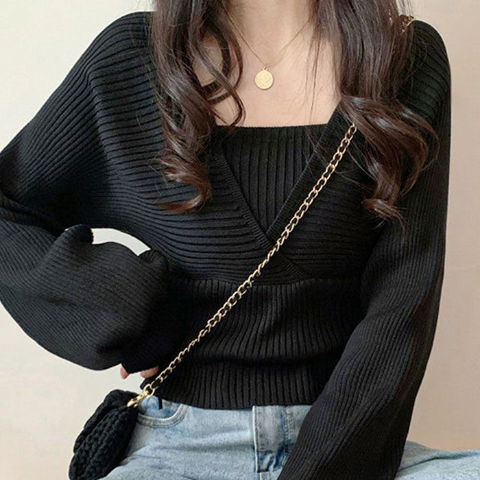 BACKYARD FAMILY「ニット レディース 長袖 通販 ショート丈 レディースニットセーター 長袖ニット」|ニット・セーター|