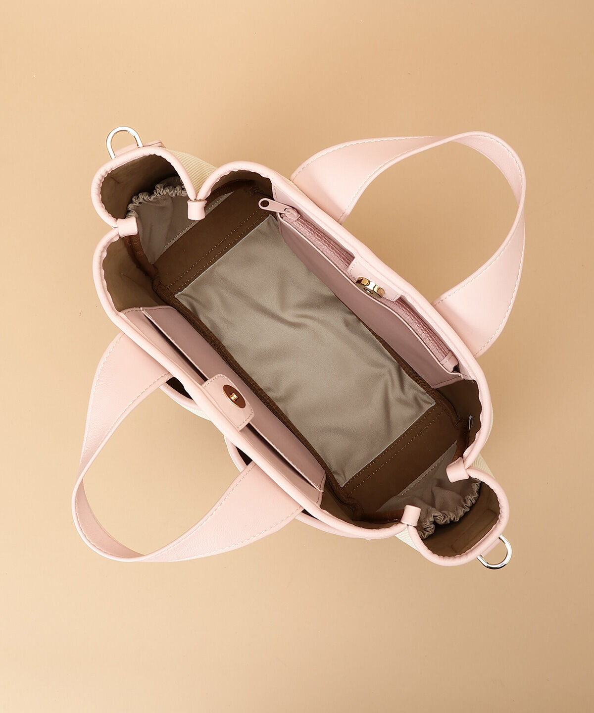 Samantha Thavasa「キャンバスデザイン 合皮スクエアトートバッグ 大サイズ」|トートバッグ|