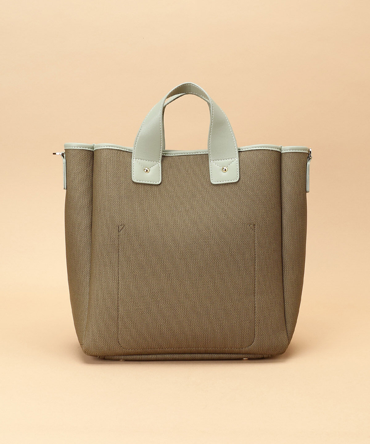 Samantha Thavasa「キャンバスデザイン 合皮スクエアトートバッグ 大サイズ」|トートバッグ|