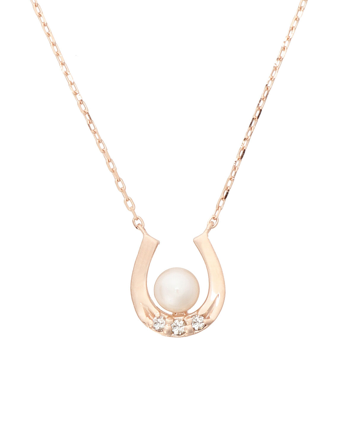 Samantha Tiara「K10 PG 馬蹄パールネックレス」|ネックレス|K10 PG