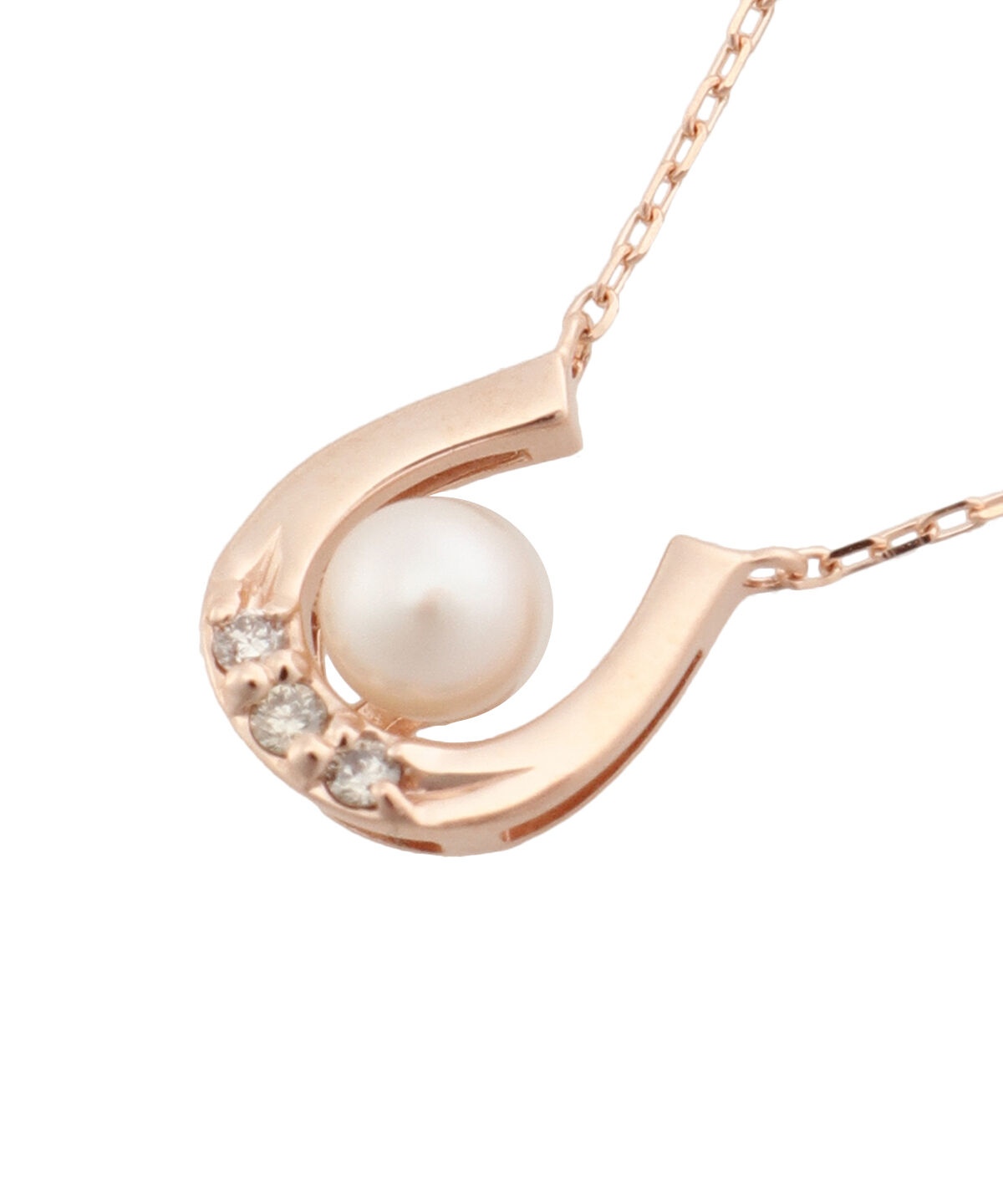 Samantha Tiara「K10 PG 馬蹄パールネックレス」|ネックレス|