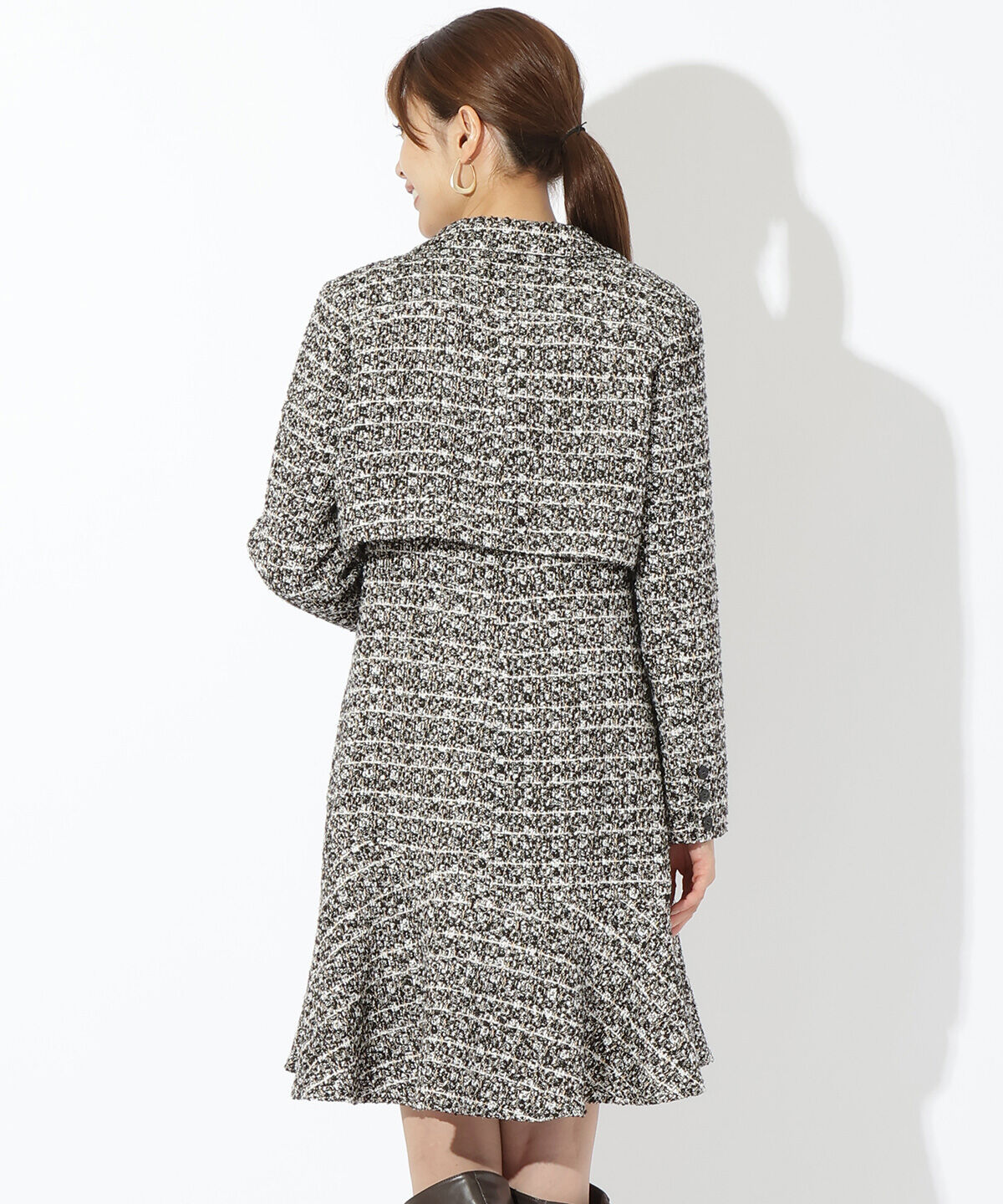 アンドクチュール「ファンシーツイードミニワンピース＋ジャケットセット」|ワンピース|