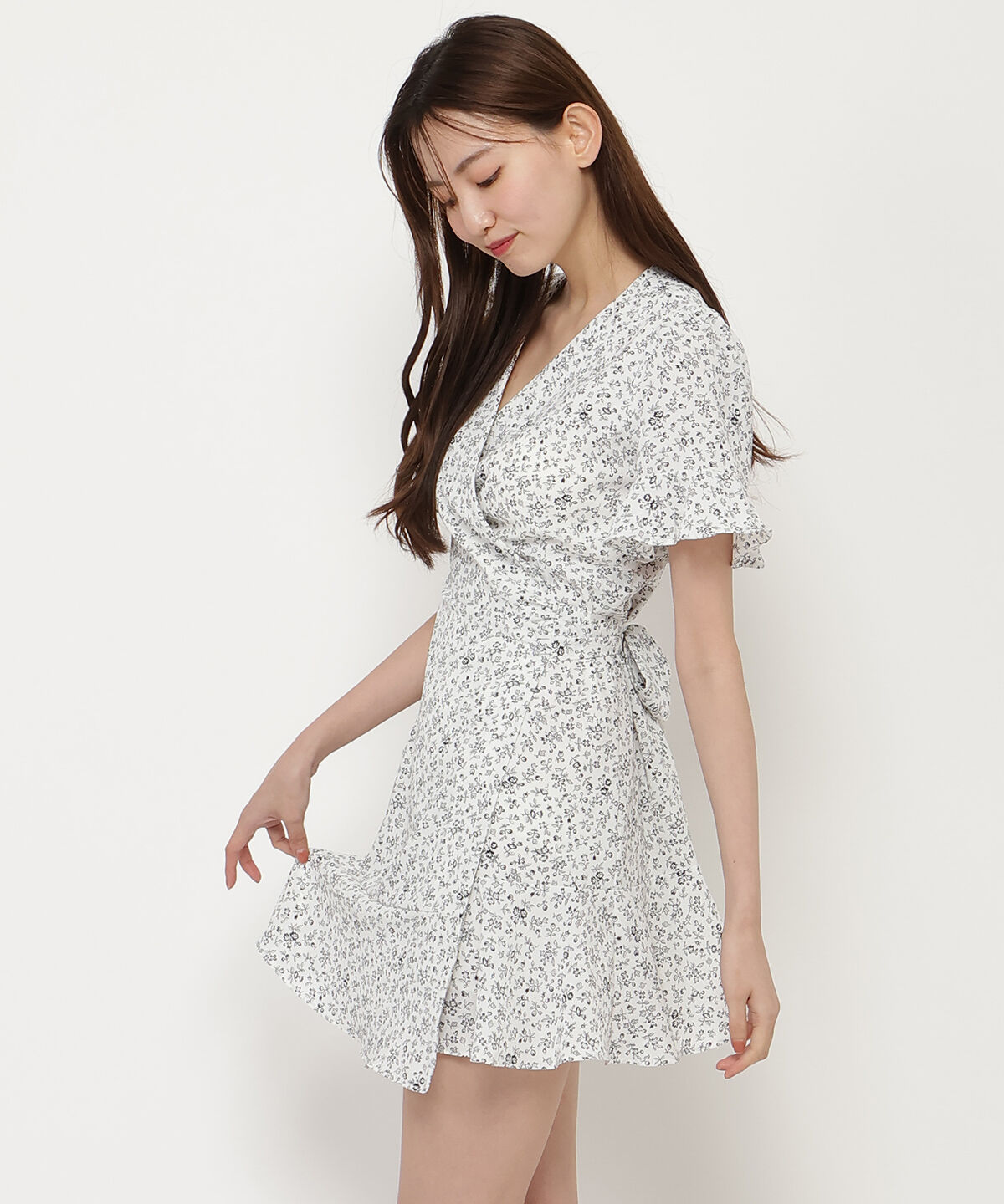 REDYAZEL「カシュクールフリルミニワンピース」|ワンピース|