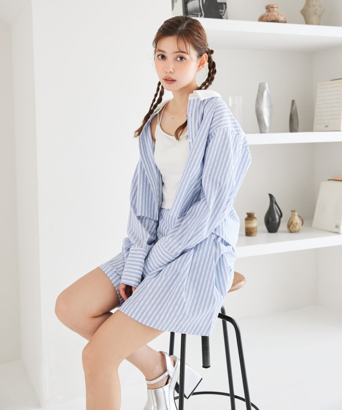 REDYAZEL「クレリックストライプシャツ」|シャツ・ブラウス|