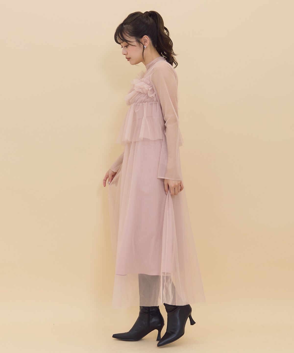 REDYAZEL「チュールレイヤードワンピース」|ワンピース|