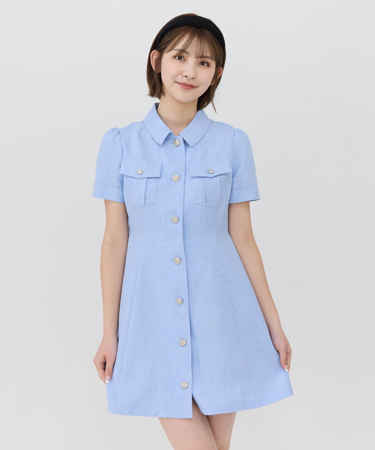 REDYAZEL「エンブレムボタンシャツワンピース」|ワンピース|