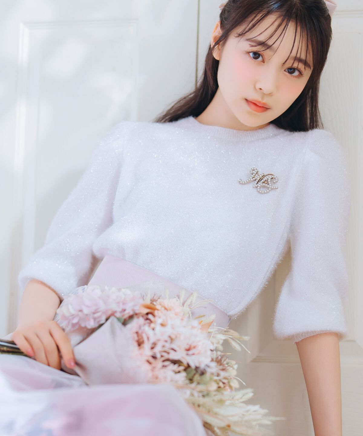 WILLSELECTION「キラキラパフ袖プルオーバー」|ニット・セーター|