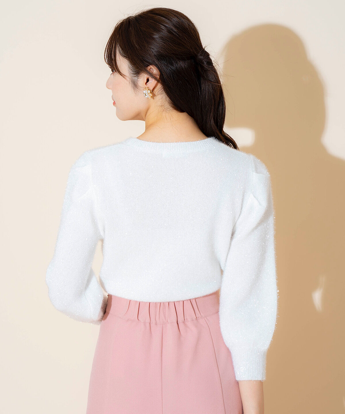 WILLSELECTION「キラキラパフ袖プルオーバー」|ニット・セーター|