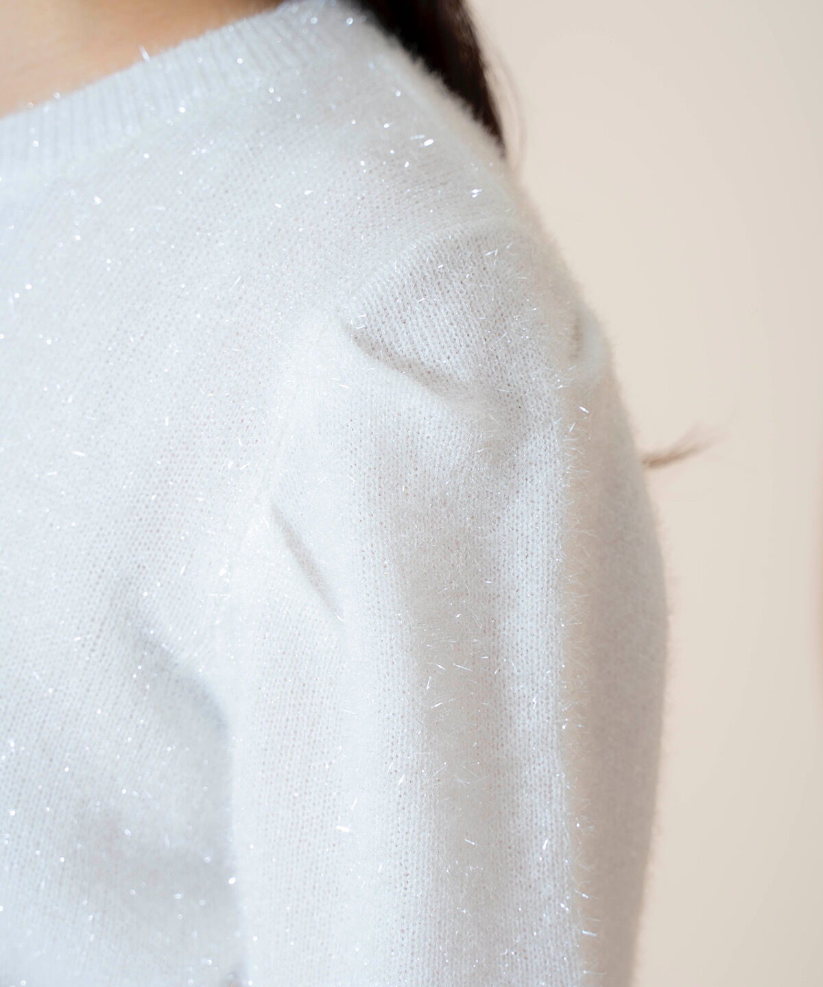 WILLSELECTION「キラキラパフ袖プルオーバー」|ニット・セーター|