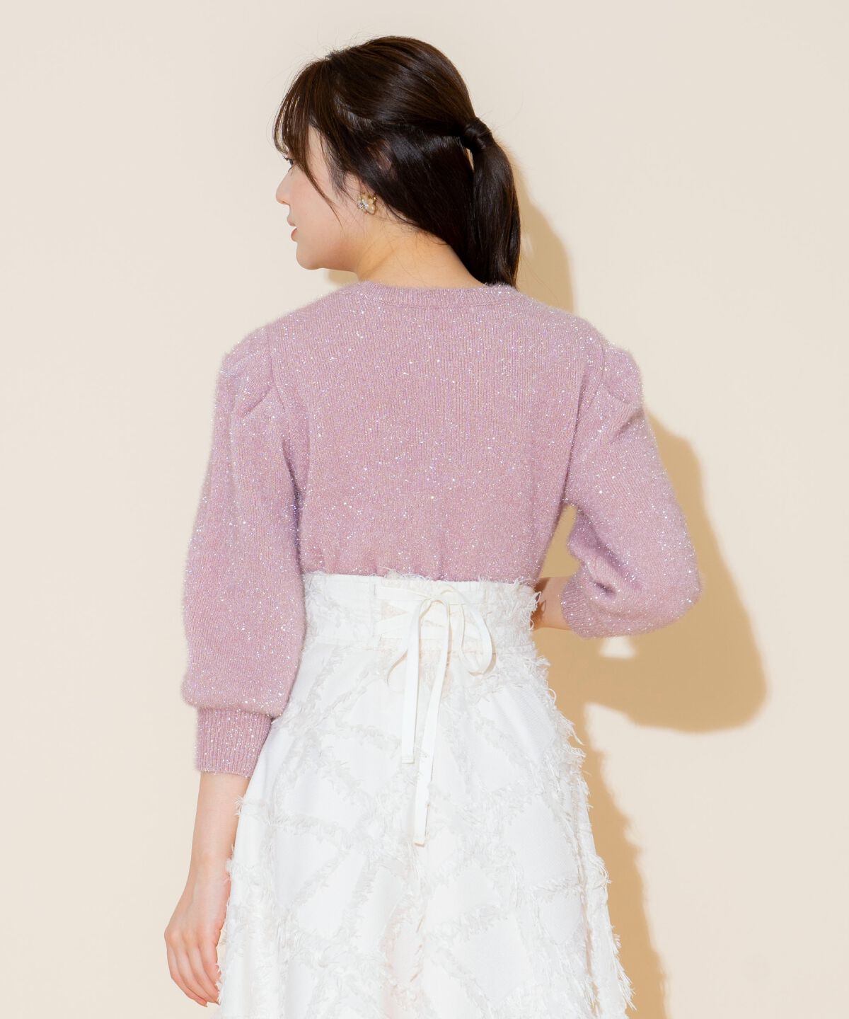 WILLSELECTION「キラキラパフ袖プルオーバー」|ニット・セーター|