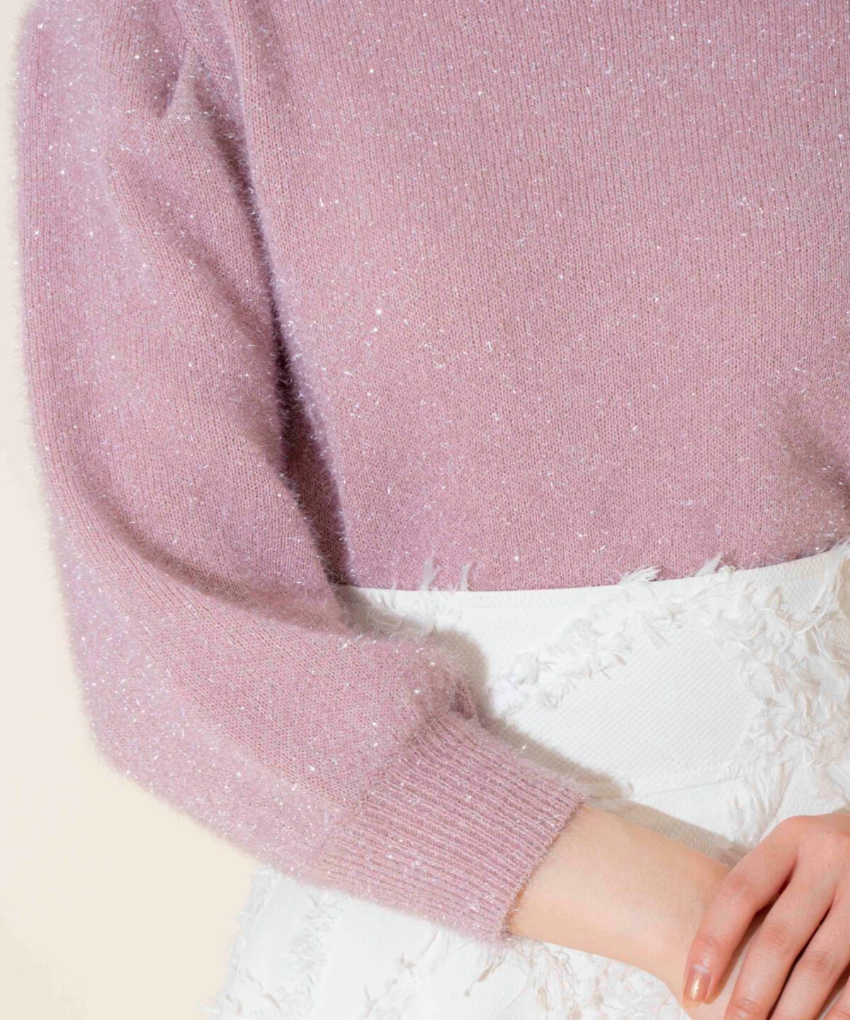 WILLSELECTION「キラキラパフ袖プルオーバー」|ニット・セーター|