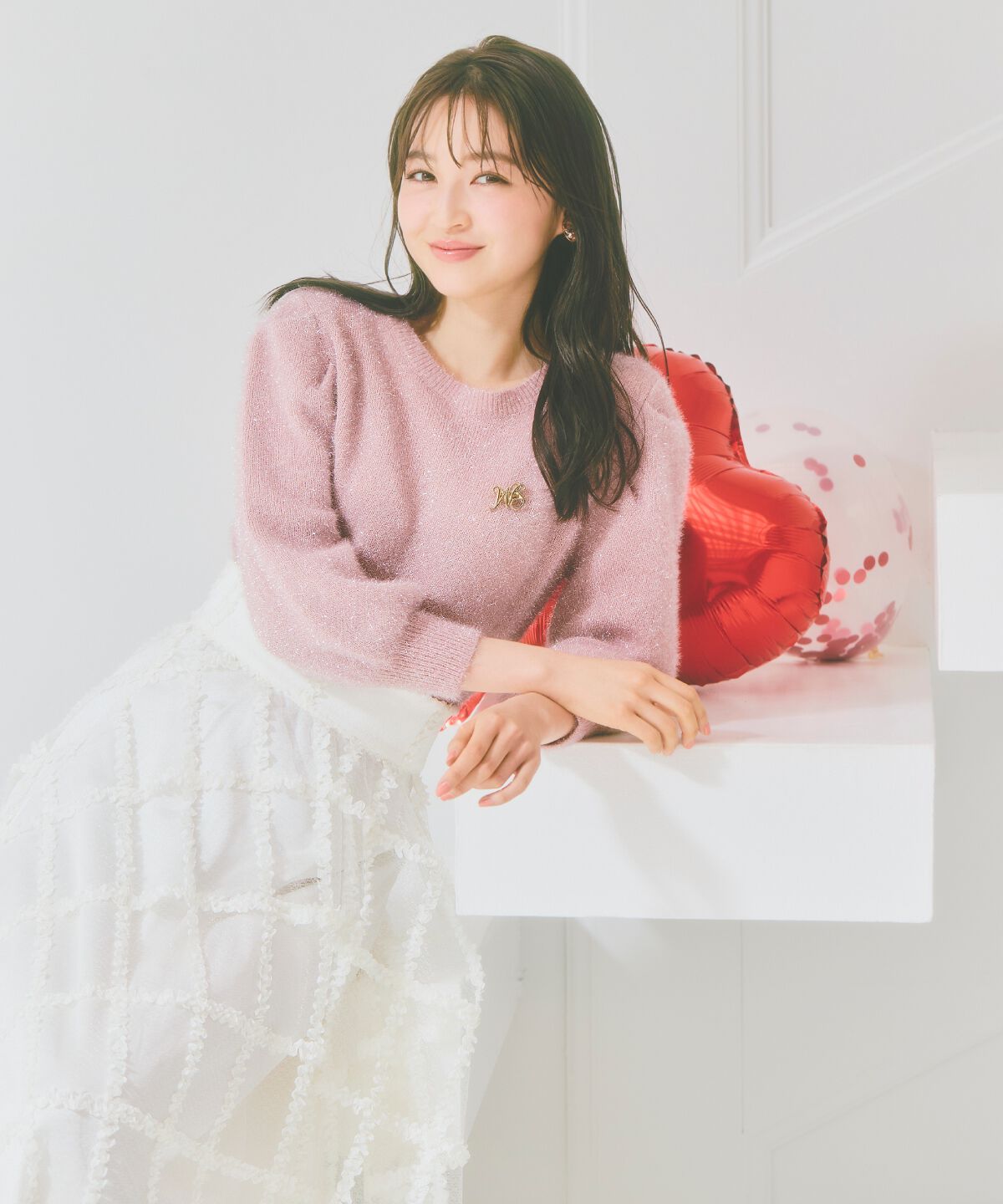 WILLSELECTION「キラキラパフ袖プルオーバー」|ニット・セーター|