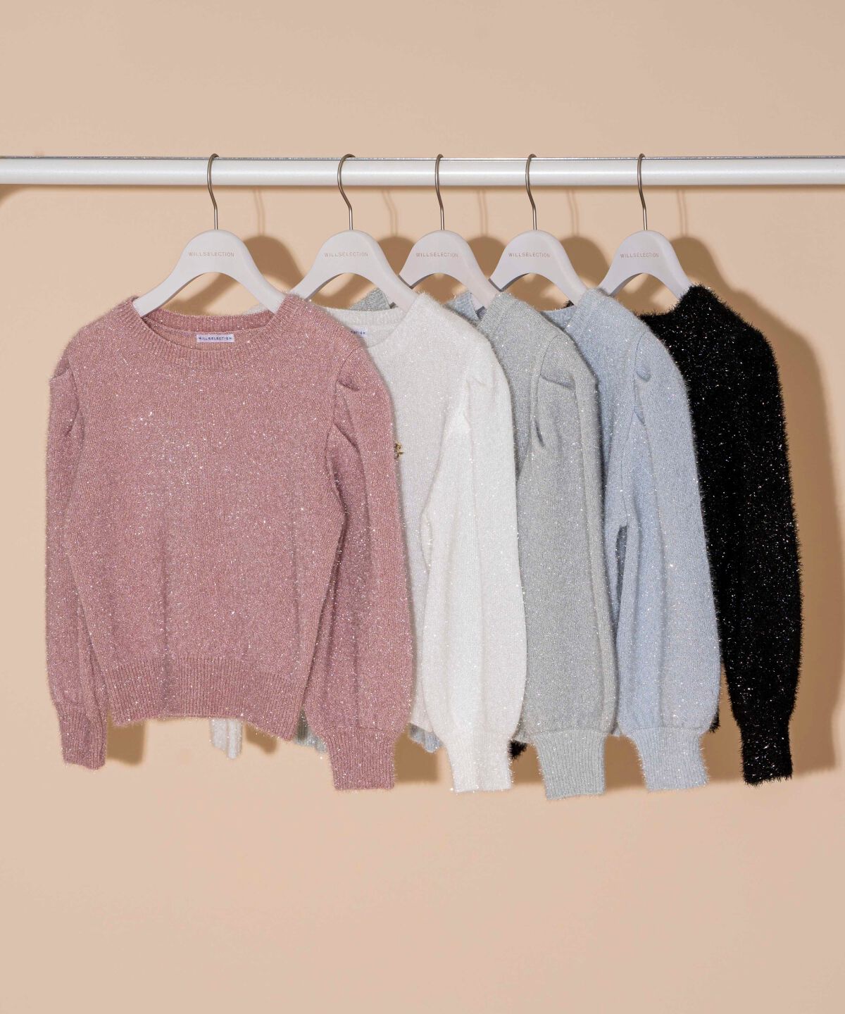 WILLSELECTION「キラキラパフ袖プルオーバー」|ニット・セーター|