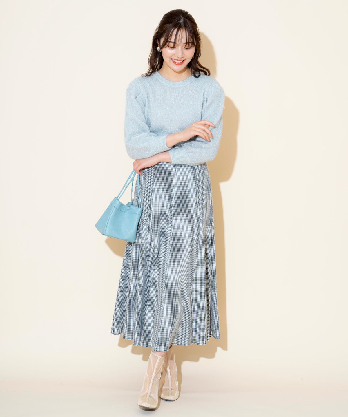 WILLSELECTION「キラキラパフ袖プルオーバー」|ニット・セーター|