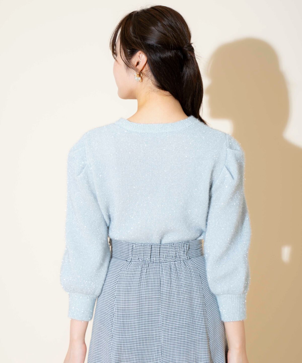WILLSELECTION「キラキラパフ袖プルオーバー」|ニット・セーター|