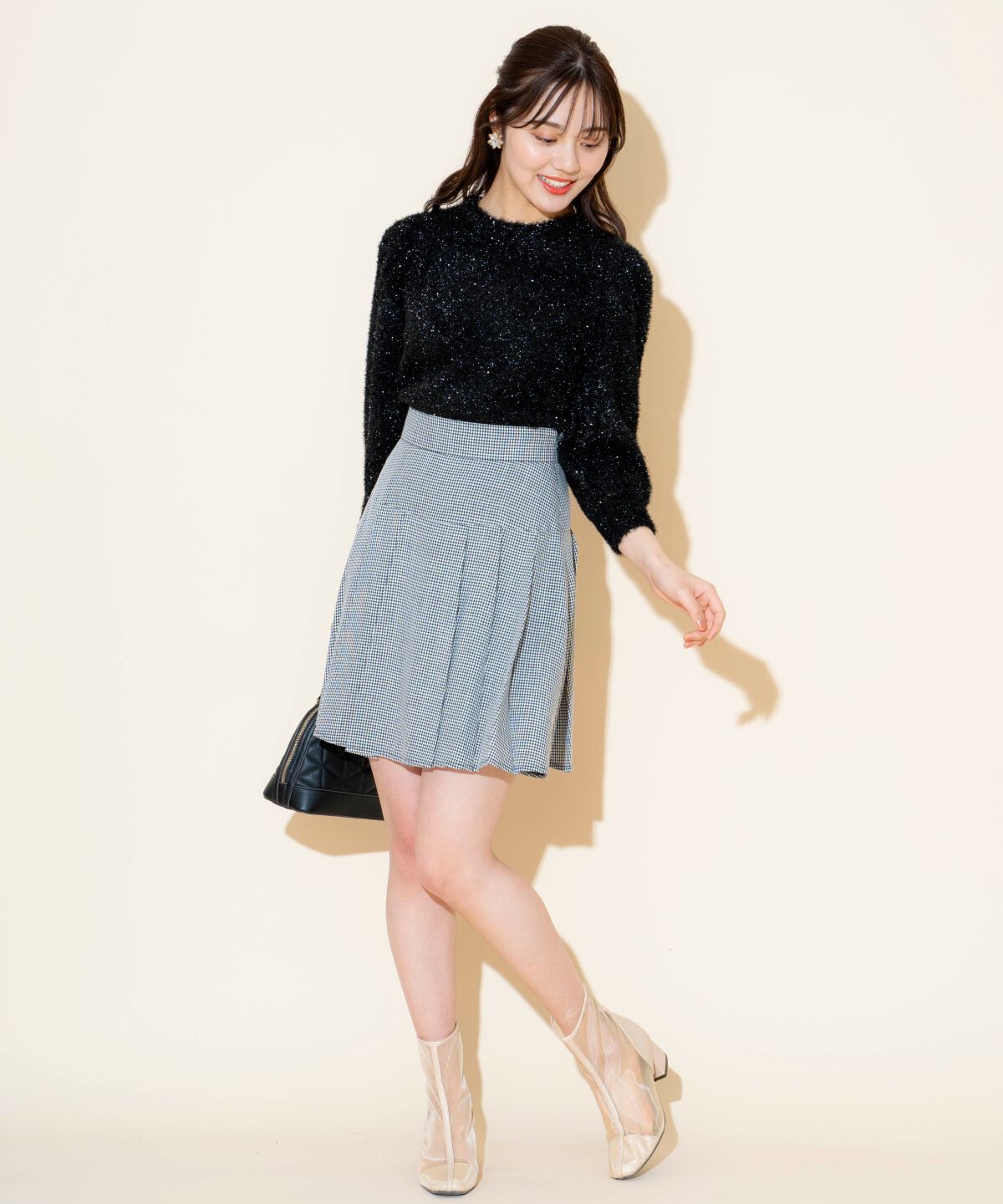 WILLSELECTION「キラキラパフ袖プルオーバー」|ニット・セーター|