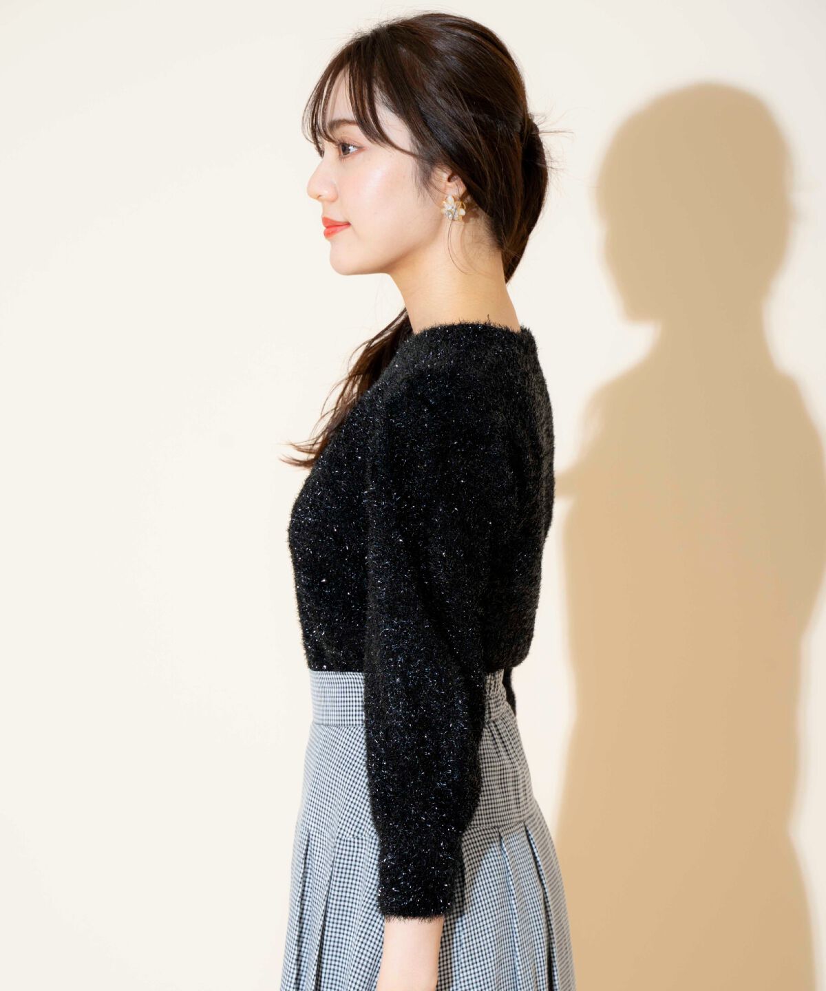 WILLSELECTION「キラキラパフ袖プルオーバー」|ニット・セーター|