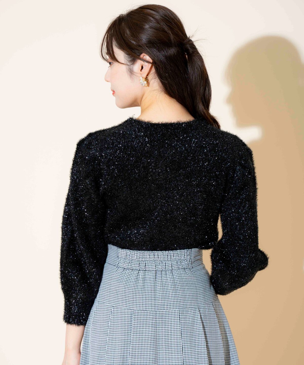 WILLSELECTION「キラキラパフ袖プルオーバー」|ニット・セーター|