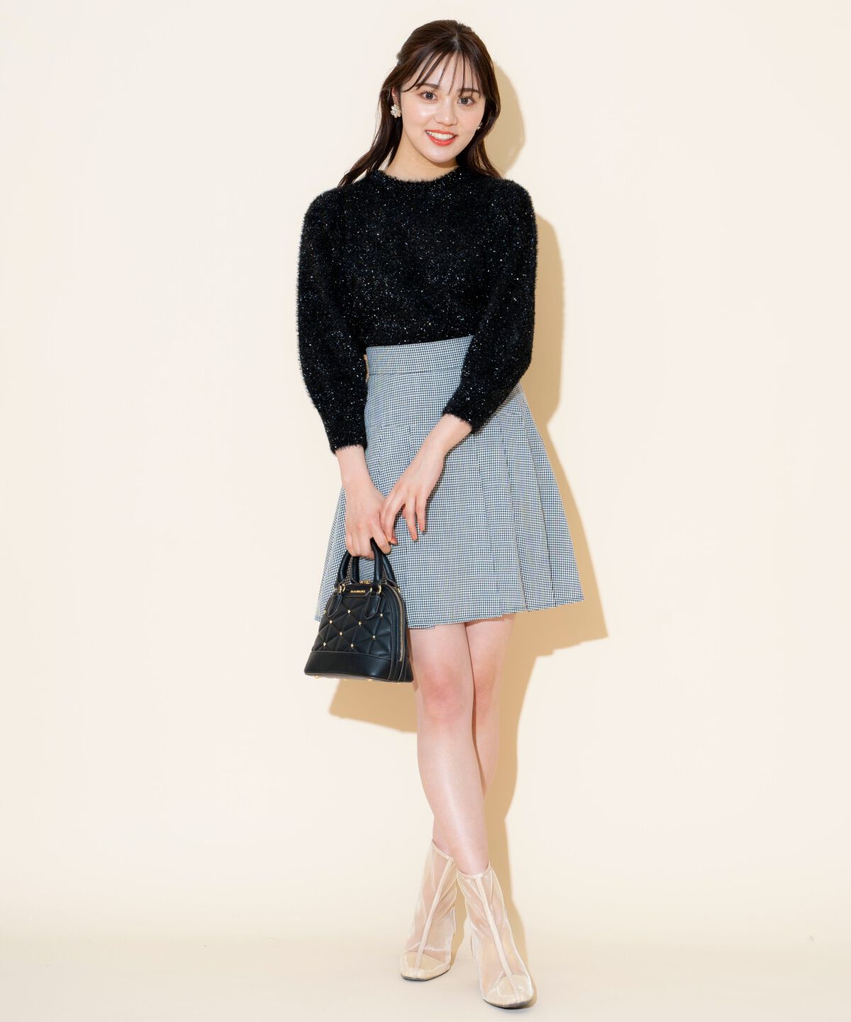 WILLSELECTION「キラキラパフ袖プルオーバー」|ニット・セーター|