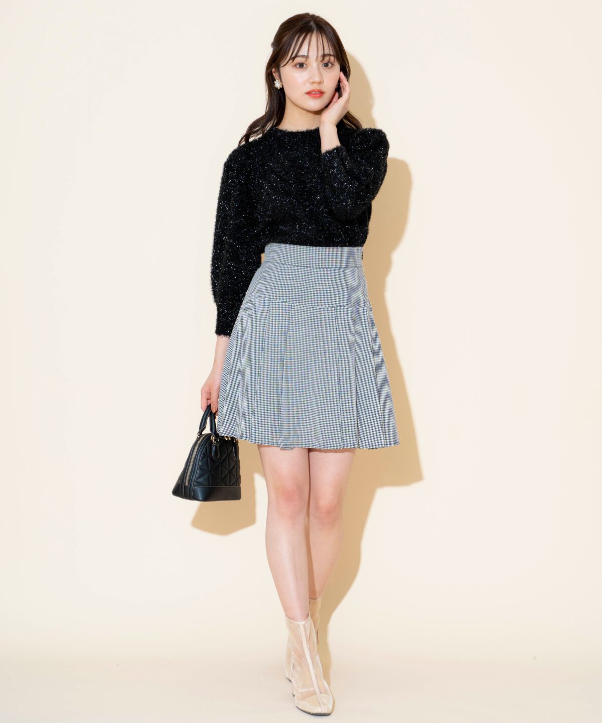 WILLSELECTION「キラキラパフ袖プルオーバー」|ニット・セーター|