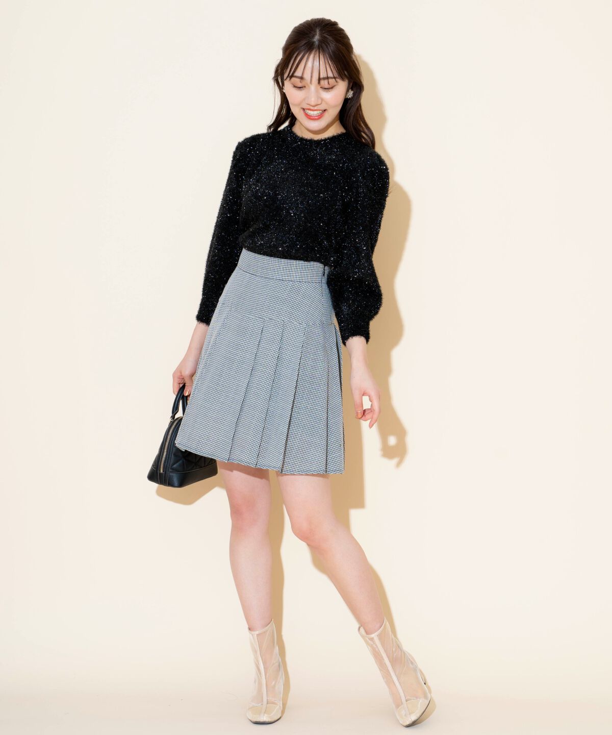 WILLSELECTION「キラキラパフ袖プルオーバー」|ニット・セーター|