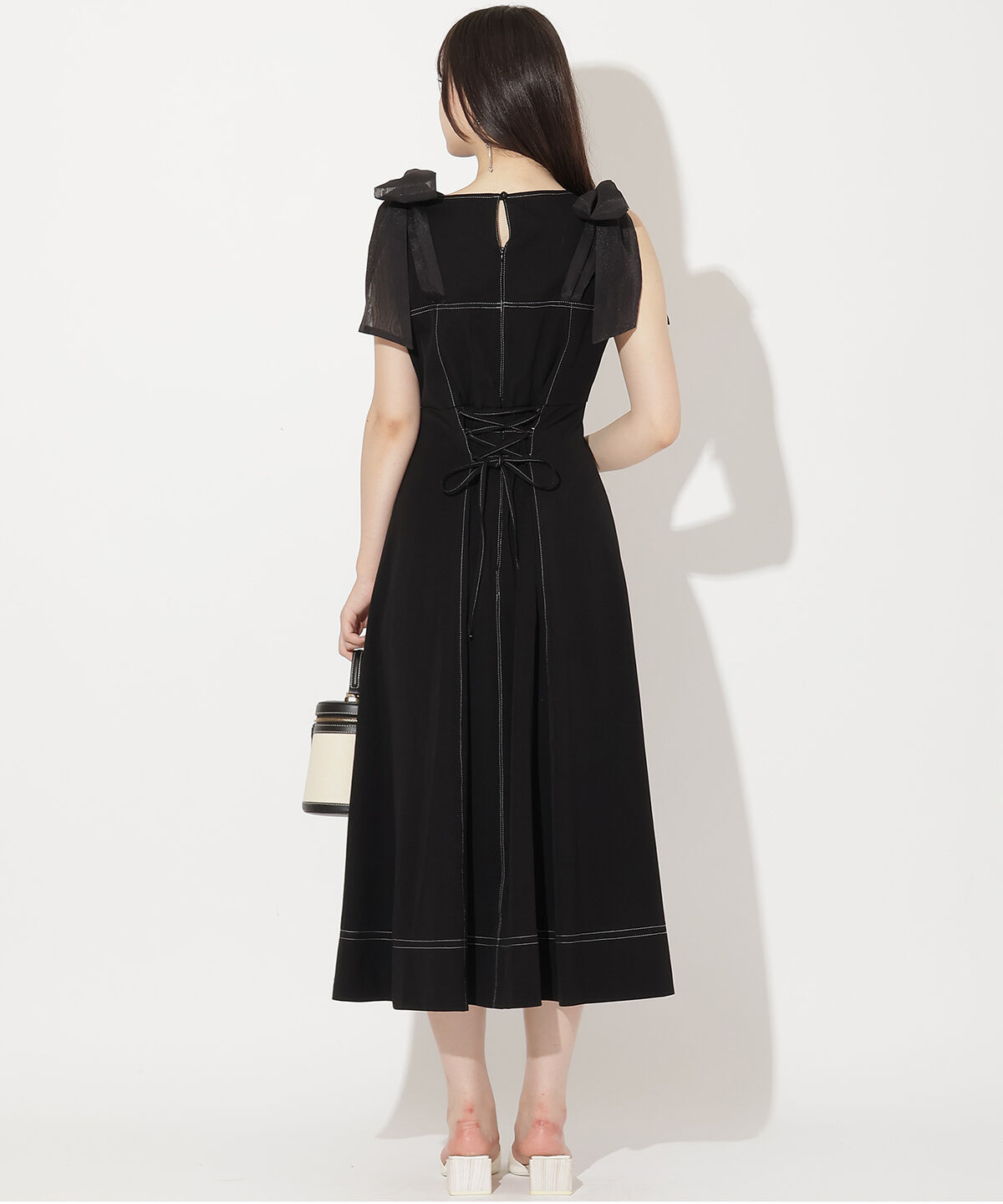 WILLSELECTION「ショルダーリボンノースリーブワンピース」|ワンピース|