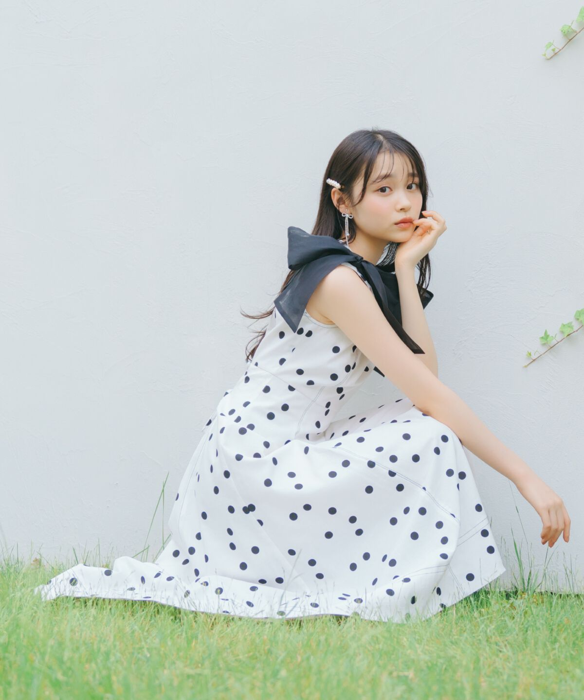 WILLSELECTION「ショルダーリボンノースリーブワンピース」|ワンピース|