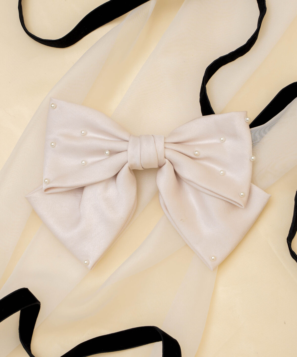 WILLSELECTION「パールリボンバレッタ」|ヘアゴム・シュシュ|